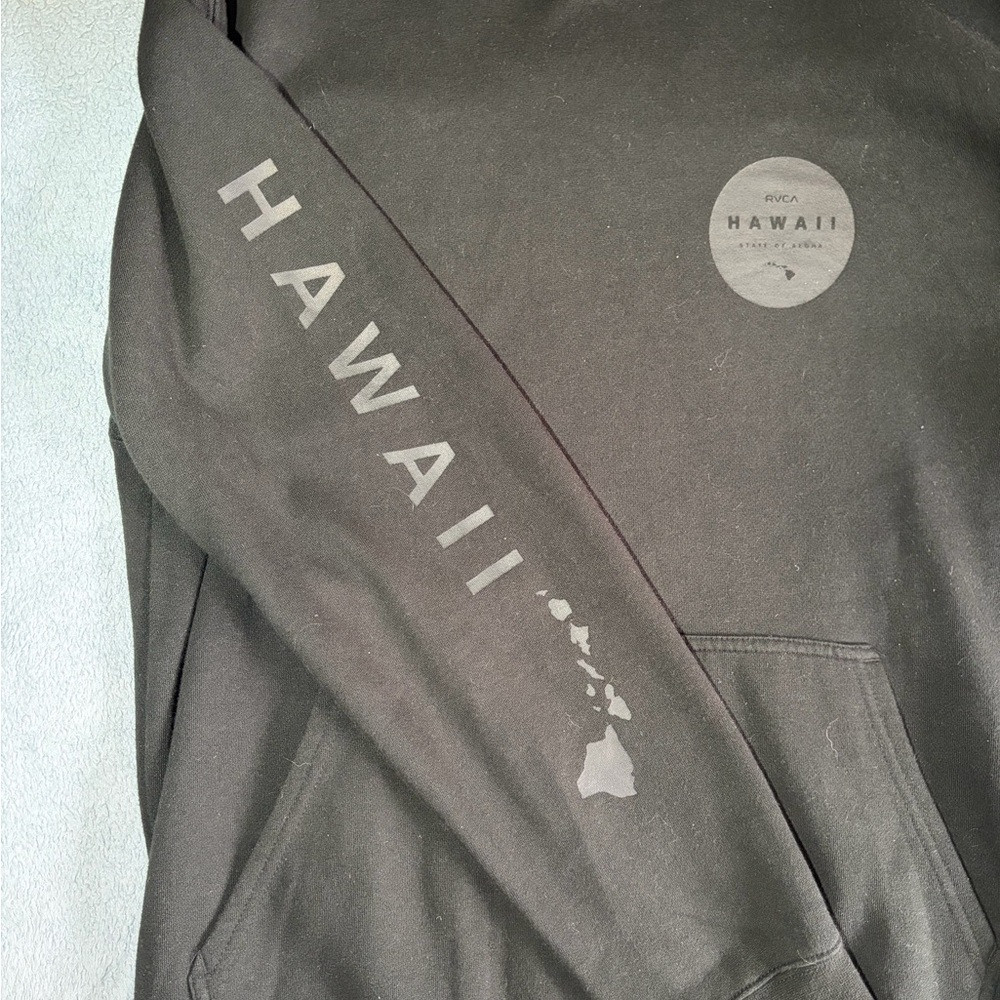 RVCA black Hawaii Graphic Hoodie